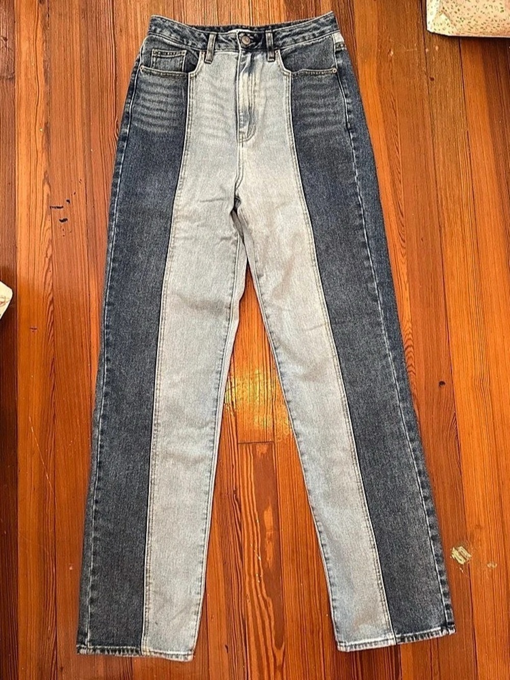 PacSun 90s Boyfriend Two-Tone Straight Leg Jeans Waist 27